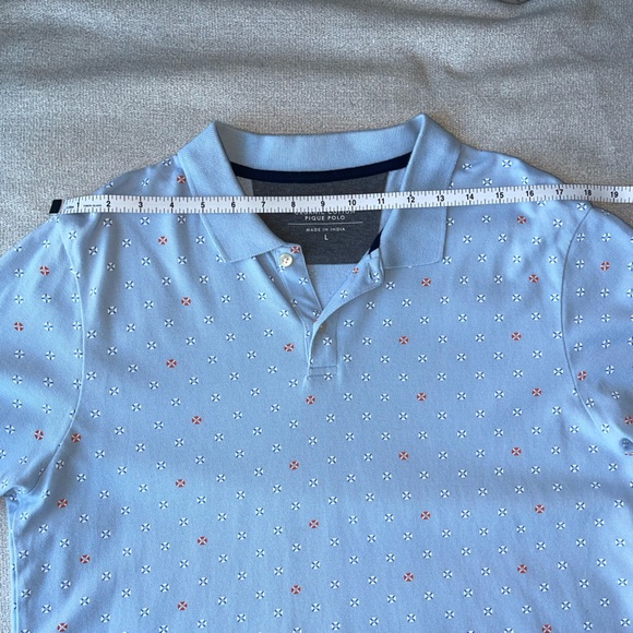 Banana Republic Blue Detailed Organic Cotton Pique Polo | Men’s Size Large - Picture 8 of 8